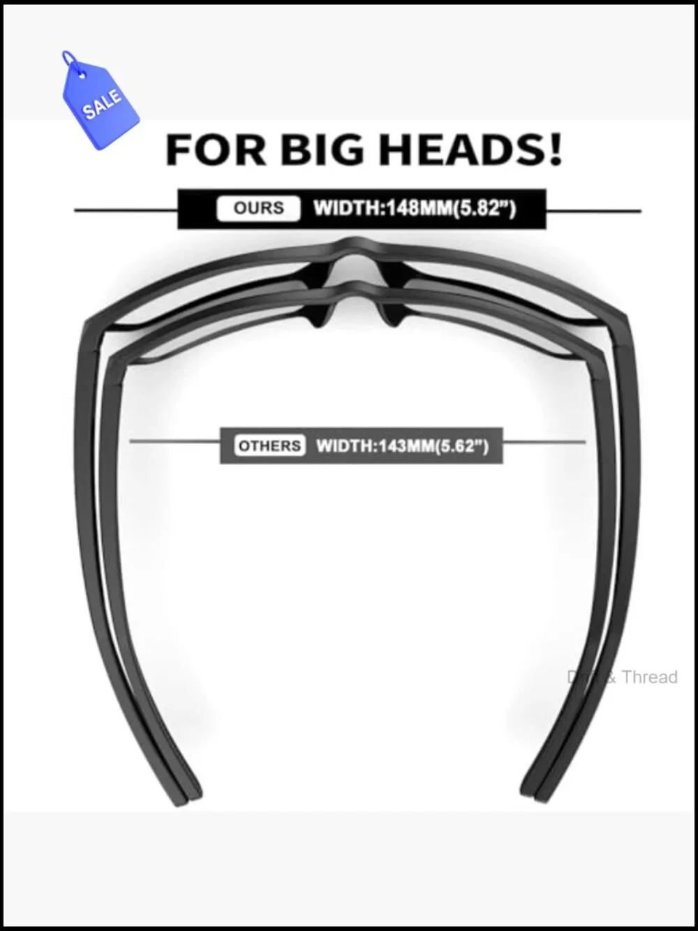 TR90 Ultralight Sunglasses UV400 Protection Wide Fit XL